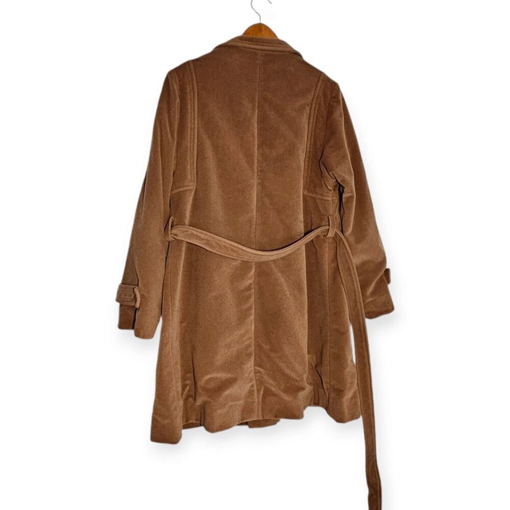 Juli De Roma Tan Man Made Cashmere 3/4 Length Coat Size Medium/Large USA Made - Picture 8 of 8